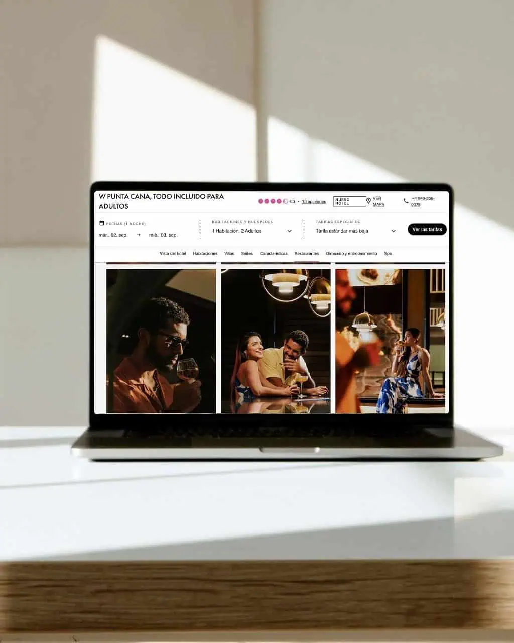 Fotografía en mockup editorial